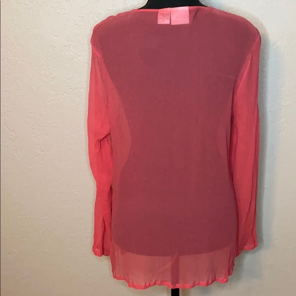 Newport News pink beaded top size 16 - Picture 4 of 6